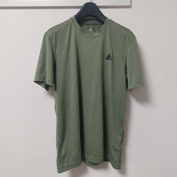 ★送料無料★ adidas アディダス CLIMA LITE Tシャツ カーキ M ポリエステル 速乾 05I1601