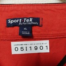 US古着 企業系 半袖 ベースボール シャツ XL 赤 レッド 05I1901_画像3