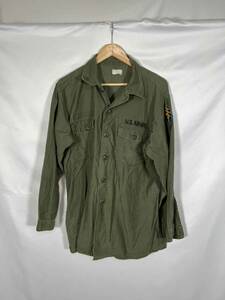 実物　アメリカ軍　ベトナム戦争　OG-107　ユーティリティシャツ　中古品　パッチ付き　年代不明　中古品　放出品　NAM戦