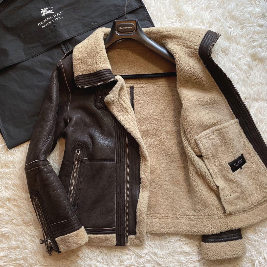 ヤフオク! -「burberry black label レザージャケット」の落札相場