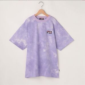 《ラスト1枚》FILA×BE:FIRST ロゴ刺繍ワッペン Tシャツ 半袖 パープル