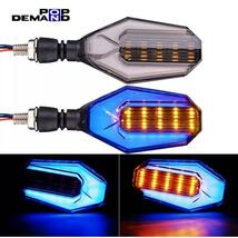 ◇即納◇汎用 12V オクタゴン LED ウインカー 青 2個セット SV650S GSX1100E GS400L グラディウス400_画像7