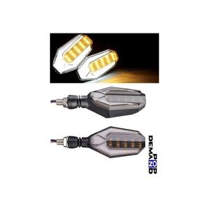 ◇即納◇汎用 12V オクタゴン LED ウインカー 白 2個セット S1000XR F800GT R1150R F850GS K100RS R100GS C400X