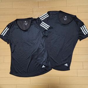 新品&中古　ドライTシャツ adidas 半袖 ドライフィット　ランニング　トレーニング　レディースL　2枚セット　ジャージ