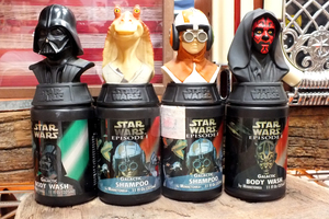 [ Star Wars ] bottle figure shampoo * body woshu/ bottle figure 4 body set / ornament as used 