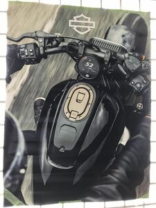 【中古品】Harley-Davidson 大型 店頭用 ポスター マグネットシート 車体 ハーレーダビッドソン ハーレー 非売品 インテリア