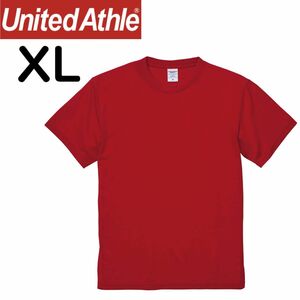 5.6oz　ユナイテッドアスレ　ドライコットンタッチ　Tシャツ　吸水速乾　レッド　赤　XL　5660