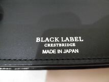 【新品未使用品タグ、箱付き】 ブラックレーベルクレストブリッジ 名刺入れ 定価17,600円 BLACK LABEL CRESTBRIDGE ネイビー カードケース_画像9