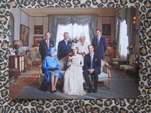 【美品】イギリス王室☆ポストカード☆エリザベス女王☆ジョージ王子誕生記念☆ロイヤルファミリー