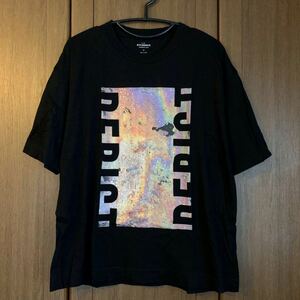 ◆STUDIOUS 半袖Tシャツ◆美品 メンズ 3 黒 ブラック プリントTシャツ ビッグシルエット ドロップショルダー トップス ステュディオス