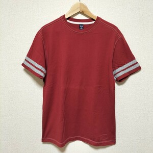 美品☆OLD GAP 00s Tシャツ 半袖 コットン 濃赤 トップス カットソー プルオーバー オールド ギャップ トルコ製 ヴィンテージ 古着 USED