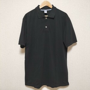 希少☆OLD GAP 00's ポロシャツ 半袖 鹿の子 コットン 半袖 黒 ブラック プルオーバー L 旧タグ ギャップ オールド ヴィンテージ 古着 USED