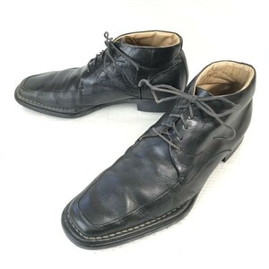 メンズビギ/MEN'S BIGI★本革/チャッカブーツ【25.0M/黒/BLACK】ショートブーツ/ビジネス/dress shoes◆pWB99-4