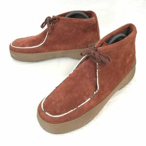 HUSH PUPPIES★スエード本革/厚底クレープソール/ワラビーブーツ/【41/25.5cm/茶/BROWN】デザートブーツ/Shoes◆pWB99-9