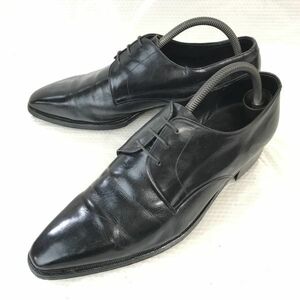 西武百貨店/seibu/TOKYO/JAPAN★本革/プレーントゥ【27.0 EEE/黒/BLACK】ヒール高め/ロングノーズ/ビジネス/dress shoes◆H-154