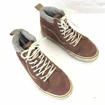 VANS/バンズ★スエード/ハイカットスニーカー/スケートボードブーツ【9/27.0/赤茶系/red brown】sneakers/Shoes/trainers◆Q-496_画像2