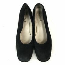 MARGARET HOWELL★スエードパンプス【24.0/38/黒/BLACK】マーガレットハウエル/本革/レザー/シューズ/靴/Made in Japan/Shoes/pumps◆Q-526_画像7