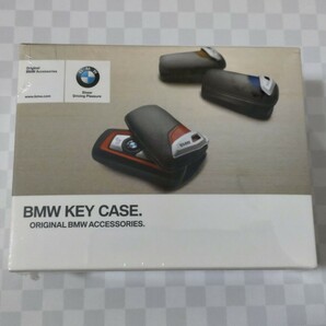 BMW 純正 レザー キーケース ブラック ブルー デザイン 質感なじみ ロゴ キーカバー カッコいい オリジナル 82292219915の画像1
