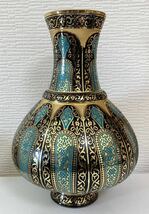 DECORIUM Hurrem ハレムシリーズ　トルコ製　ガラス製の花瓶　ハンドメイド　共箱　刻印　彫刻　オリエンタル　骨董_画像3