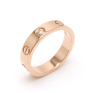 【新品仕上げ済】Cartier カルティエ ミニラブリング ダイヤモンド ウエディングリング 指輪 1PD K18PG