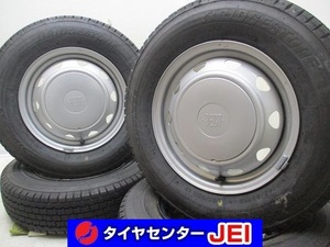 12インチ 145/80R12 80/78N 4J 100/114.3 バリ溝 軽トラ/軽バン 中古スタッドレスタイヤホイール4本セット送料無料(SS12-3688)