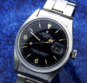 ROLEX ロレックス Oyster Perpetual Date Ref.6534 Steel Explorer Dial　メンズ自動巻き ( 美品、OH済み ) /　34mm