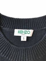 (D) KENZO ケンゾー コットン ニット S ネイビー セーター_画像3