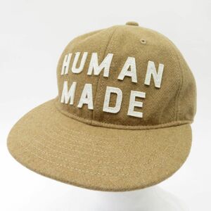 145s【未使用】HUMAN MADE ヒューマンメイド 22AW 6 PANEL WOOL CAP 6パネル ウール キャップ 帽子 HM24GD018 フリーサイズ ベージュ