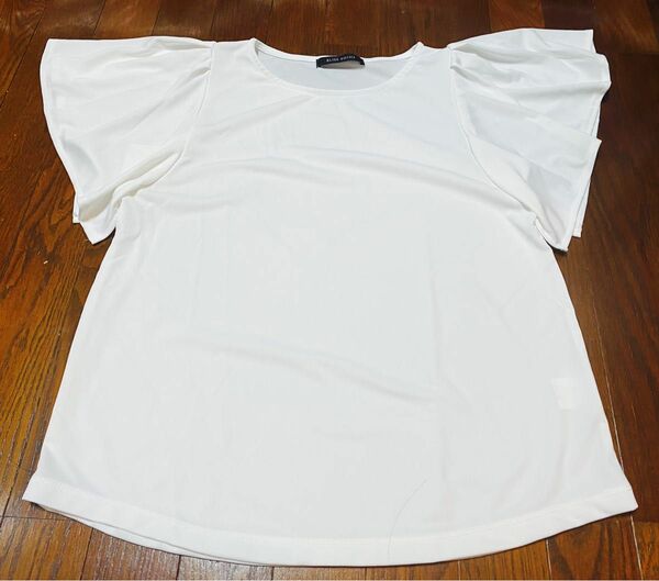 BLISS POINT 白　ホワイト　オフィス　ブラウス　シャツ　トップス 半袖Tシャツ