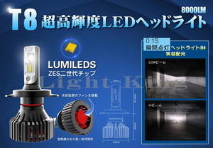 ハイパワー 爆光 8000LM H4 バイク ミニ型 0.1秒点灯 PHILIPS製 LED ヘッドライト ダイナFXDC/FXS/FLSTFB/XL883N/ウルトラリミテッドFLHTK