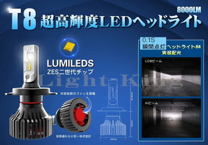 ハイパワー 爆光 8000LM H4 バイク ミニ型 0.1秒点灯 PHILIPS製 LED ヘッドライト XL883N/XL1200L/FXSTD/FXDB1580/FLTRX/FLSPC