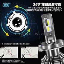 V8 ターボファン 50W 8000LM H4 バイク用 0.1秒点灯 LED ヘッドライト 光軸調整 ZX400/ZXR400/ZZR400/エリミネータ400/ゼファー400_画像1