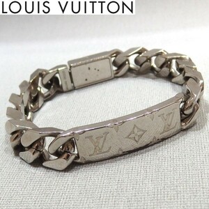 ★LOUIS VUITTON モノグラム プレート チェーン ブレスレット M62486 シルバー ルイ・ヴィトン★