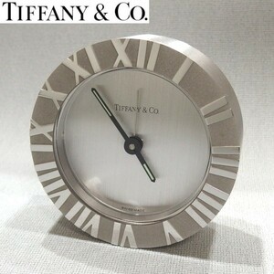 ★TIFFANY&Co ATLAS ALARM TABLE CLOCK シルバー 置時計 アトラス アラーム テーブルクロック ティファニー★