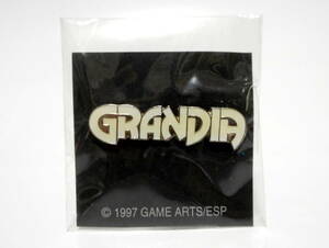 グランディア GRANDIA タイトルロゴ ピンバッジ ピンズ 特典 非売品 1997 GAME ARTS