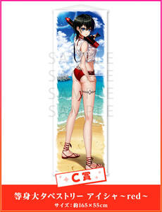 白猫プロジェクト 夏色サマーくじ splash! C賞 等身大タペストリー アイシャ red Ver. 約165cm×55cm