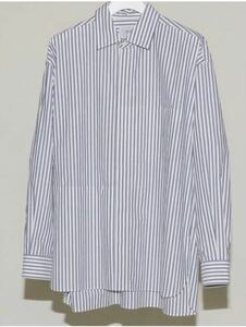 no./number　FLY FRONT STRIPE SHIRT ストライプシャツ ナンバー　シャツ　SIZE 2