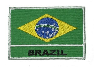 アイロンワッペン・パッチ ブラジル連邦共和国 国旗 zq