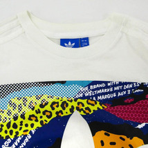 アディダス 半袖Tシャツ グラフィックT ロゴT コットン スポーツウェア メンズ XSサイズ ホワイト adidas_画像4