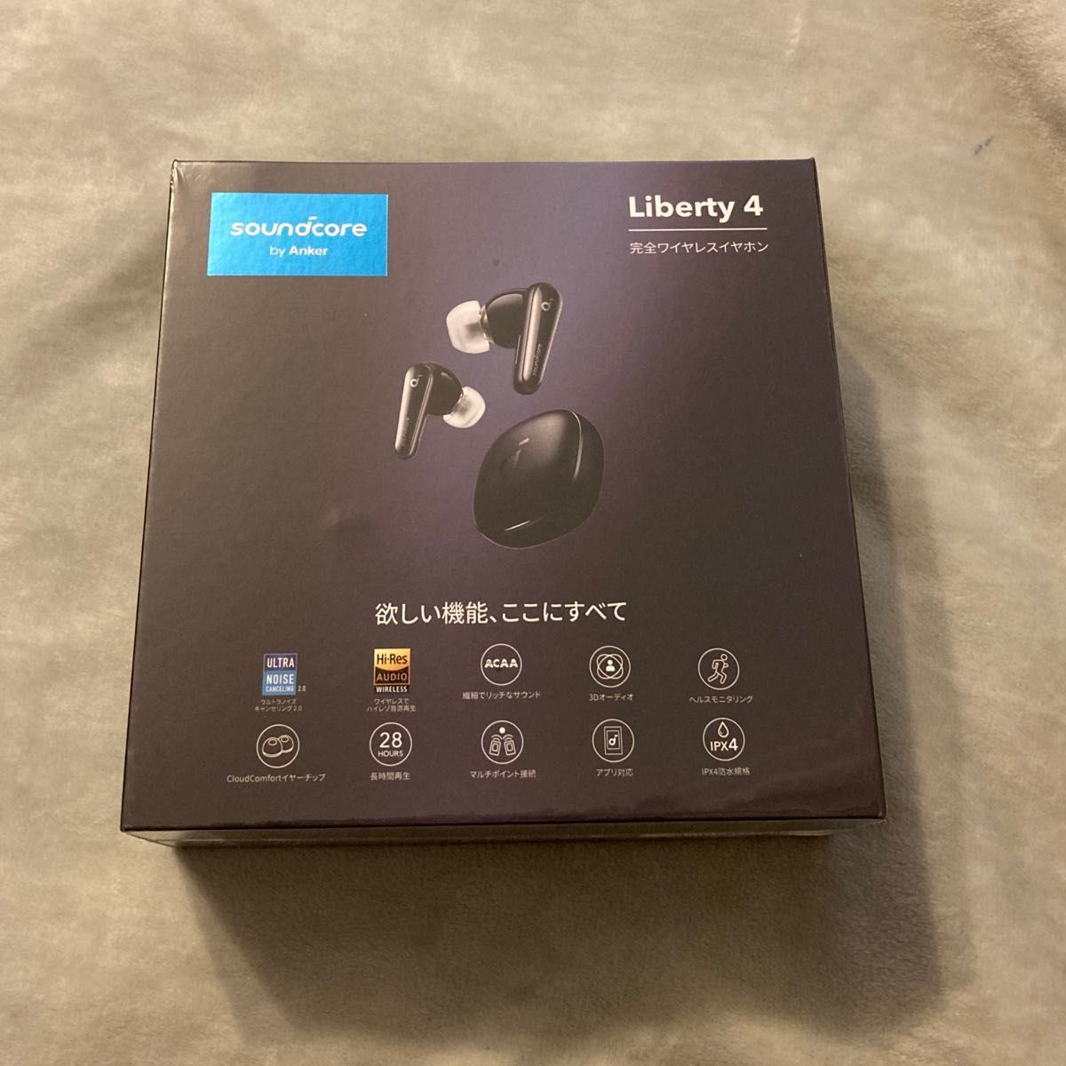 Anker Soundcore Liberty 4 完全ワイヤレスイヤホン ミッドナイト