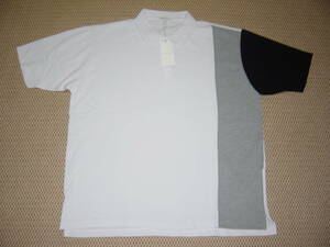  new goods unused *TK Takeo Kikuchi one shoulder color polo-shirt with short sleeves (XL)