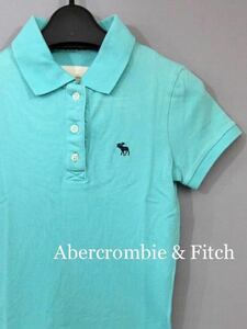  Abercrombie and Fitch Abercrombie & Fitch A&Fhe радиоконтроллер Caro go вышивка рубашка-поло короткий рукав rete e-s голубой бледно-голубой XS размер ~v