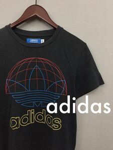 【40周年限定】アディダスオリジナルス adidasoriginals Ｔシャツ 半袖 トレフォイル ブラック メンズ X Sサイズ プリント 丸首 ♪★