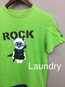 【コラボ】 ランドリー Laundry キャラクター プリント Ｔシャツ Sサイズ Pioneer パイオニア メンズ Sサイズ ROCK ロック ～▽