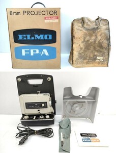 10 エルモ プロジェクター FP-A 8mm 映写機 通電確認済 ELMO◆PROJECTOR 映写機 映像 機器 昭和 レトロ コレクション アンティーク 当時物