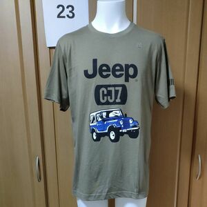 ジープ【新品未使用】半袖ＴシャツM　ベージュ　ユニクロUT　Jeep CJ7　The Brands Outdoor　車