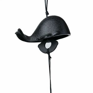  wind bell bell whale type simple iron made ( black )