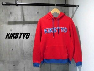 KIKS TYO キックスティーワイオー/フルロゴワッペン スウェット パーカーM/プルオーバー フーディ/赤 レッド/メンズ