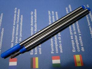  new goods! 2 ps blue M/ middle character Montblanc for aqueous ball-point pen refill 