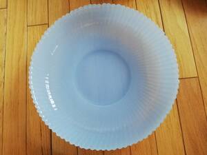 ガラスプレート・プレート・大皿★ミルクガラス・ブルー・皿・約30.5×5.8・USED
